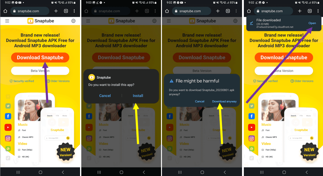 Old Version SnapTube Free Download