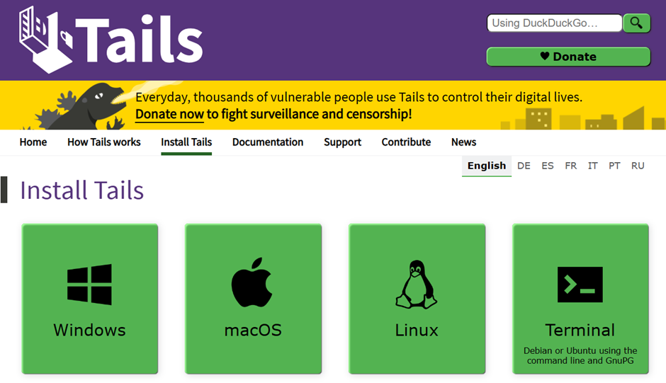 Tails ISO Download 2025