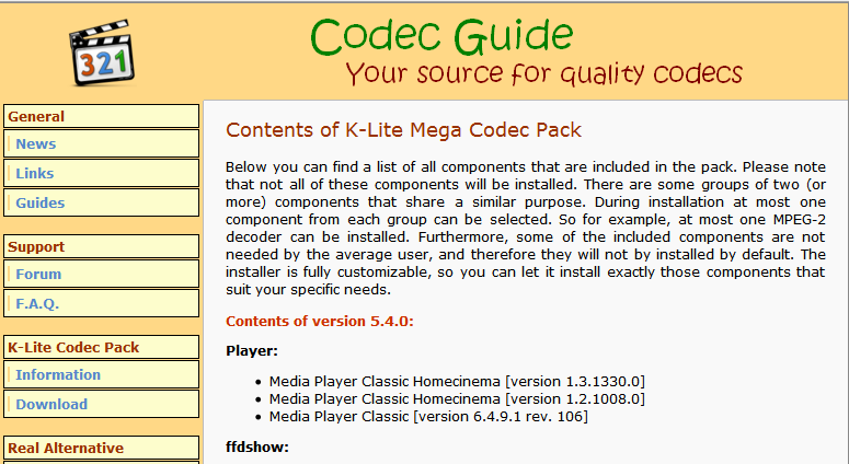 K-Lite Codec Pack Free Download 2025